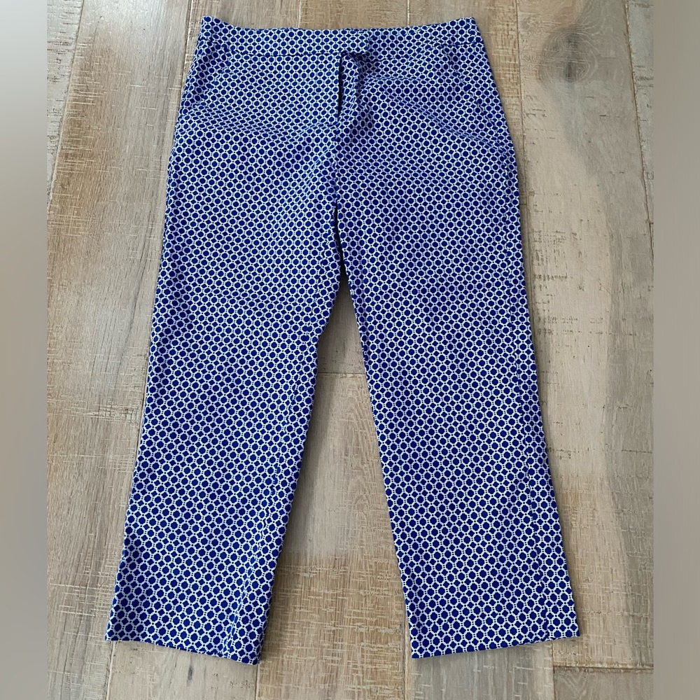 Willi Smith Blue Geometric Pants Sz. 4
